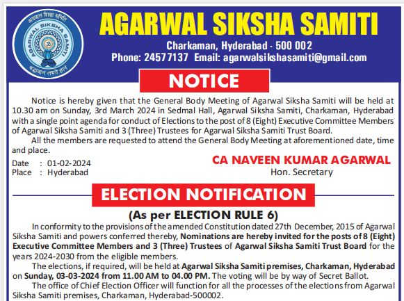 1-Election Notification